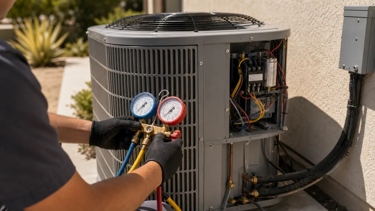 Diagnosing a Carrier condenser that short-cycles on and off in Alhambra ZIP 91803